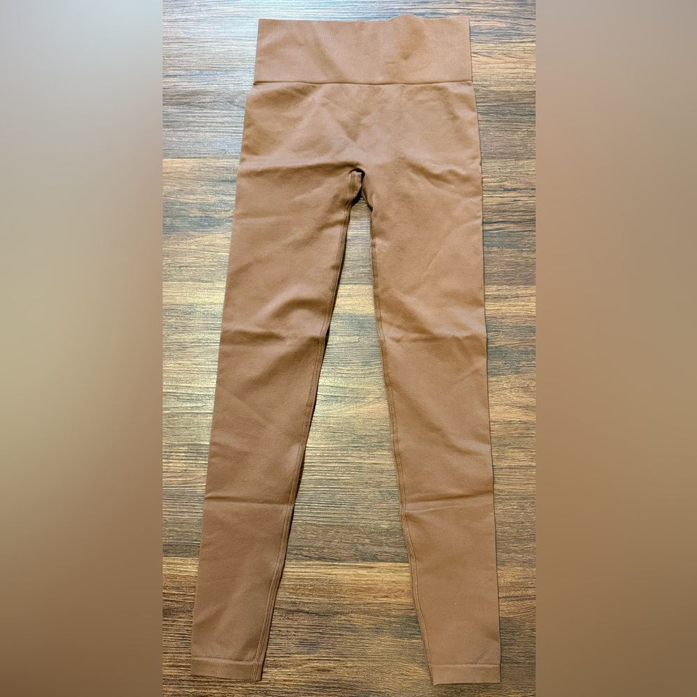 Victoria’s Secret Pretty Little Things Dark Brown High Waist Leggings (S) NWT - Picture 1 of 4